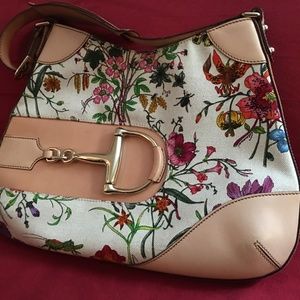 Gucci Floral Shoulder bag - White